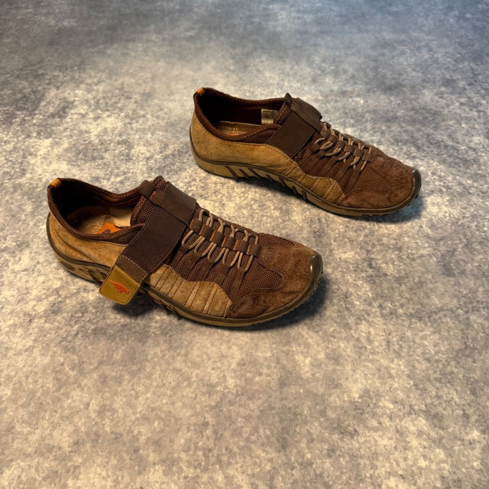 Vintage Y2K Rocket Dog Slip On Sneakers Womens 8 Brown Suede Mesh Gorpcore C119